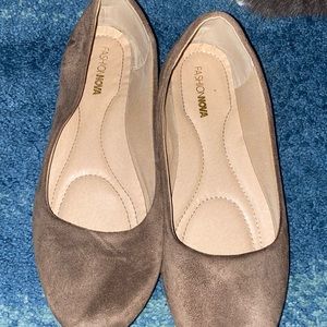 Tan ballet flats